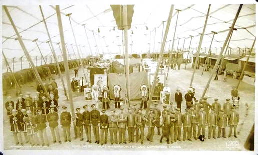 EDWARD J. KELTY (1888-1967) PHOTOGRAPH: ORIGINAL KELTY PHOTOGRAPH OF THE 1936 RBBB CIRCUS MENAGERIE INTERIOR AT BROOKLYN, N.Y. STAMP ON VERSO