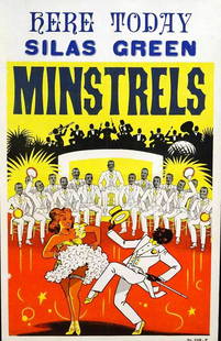 SILAS GREEN MINSTRELS POSTER: 1950'S. 14"X22"