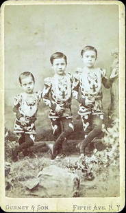 1890 JUVENILE PERFORMERS CDV: GURNEY & SON PHOTOGRAPHER