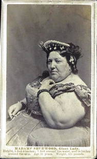 MADAME SHERWOOD, GIANT LADY CDV: SEE TITLE