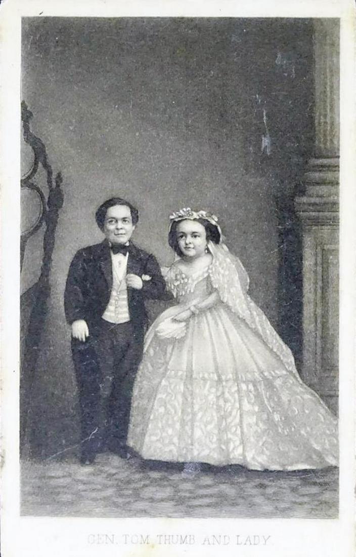GENERAL TOM THUMB AND LADY CDV (1 of 1)