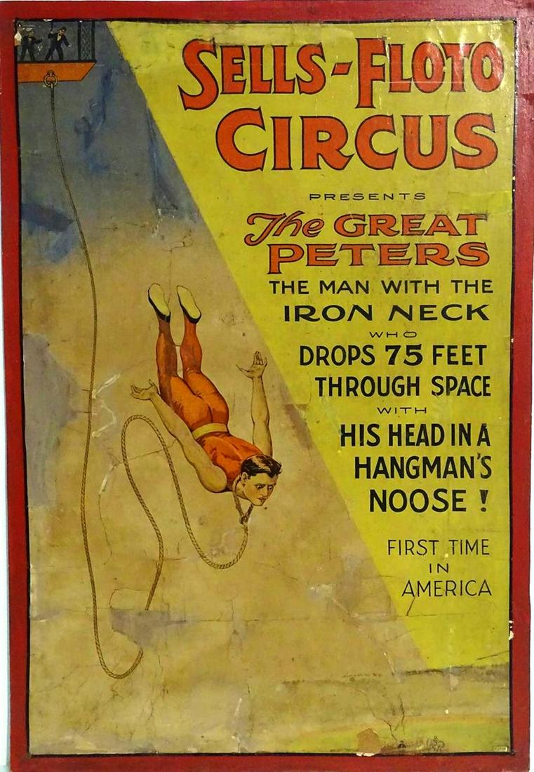 SELLS-FLOTO CIRCUS - THE GREAT PETERS, IRON NECK (1 of 1)