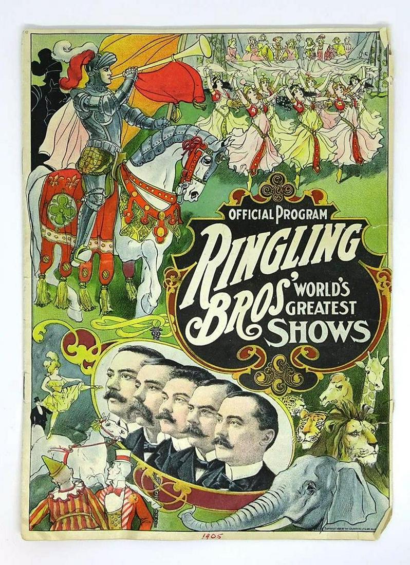 1905 RINGLING BROS. SHOWS PROGRAM (1 of 1)