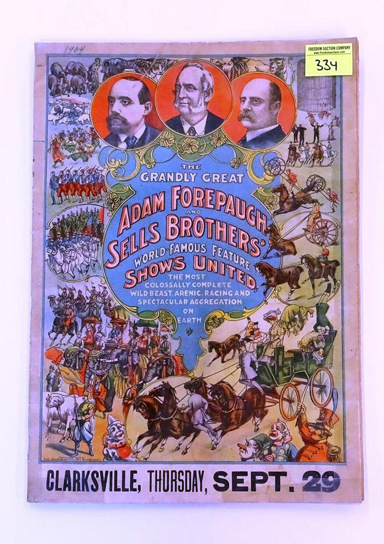 ADAM FOREPAUGH & SELLS BROS. CIRCUS COURIER (1 of 1)