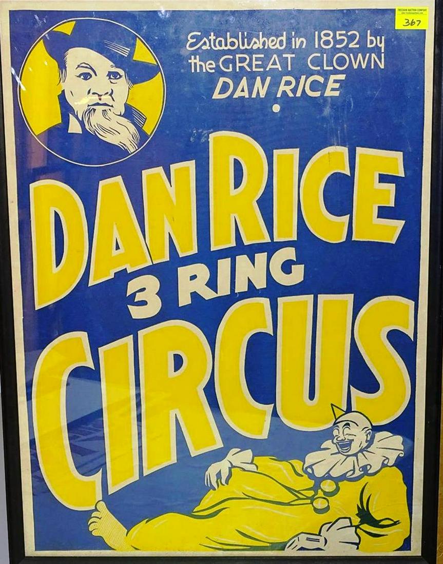 DAN RICE 3-RING CIRCUS POSTER (1 of 1)