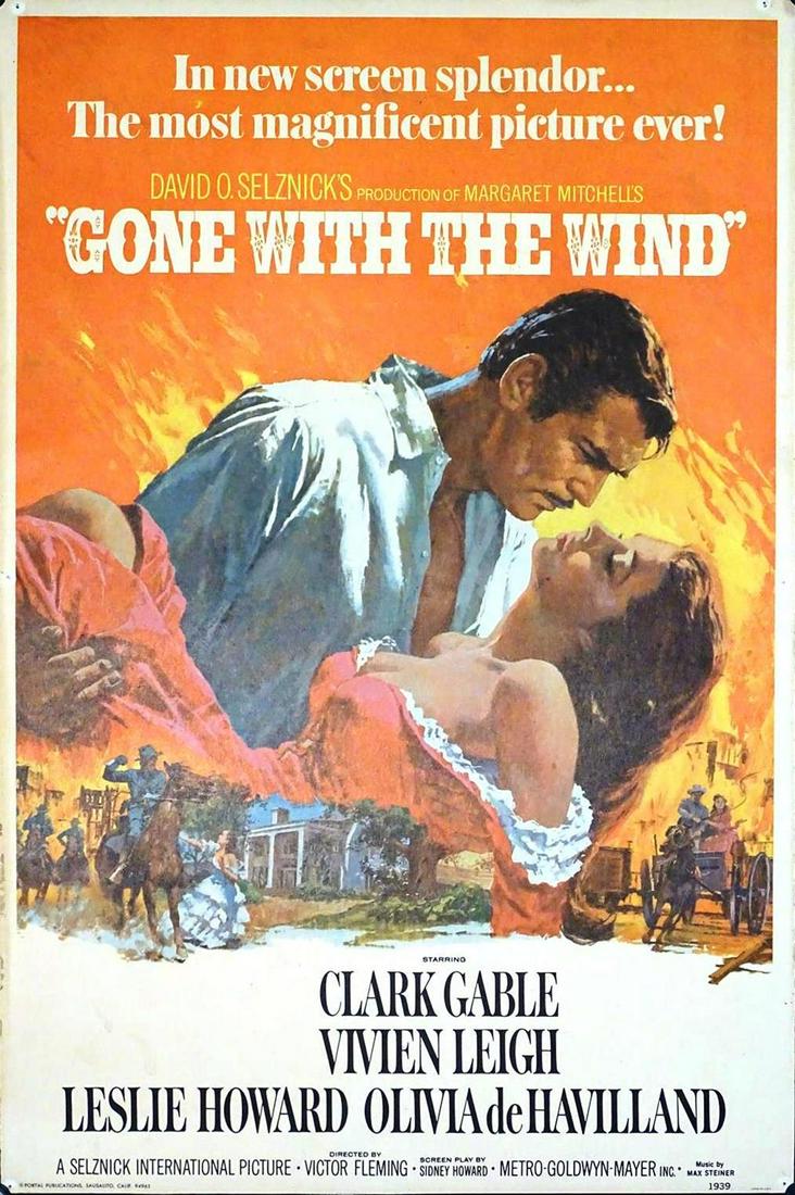 "GONE WITH THE WIND" MOTION PICTURE POSTER (1 of 1)
