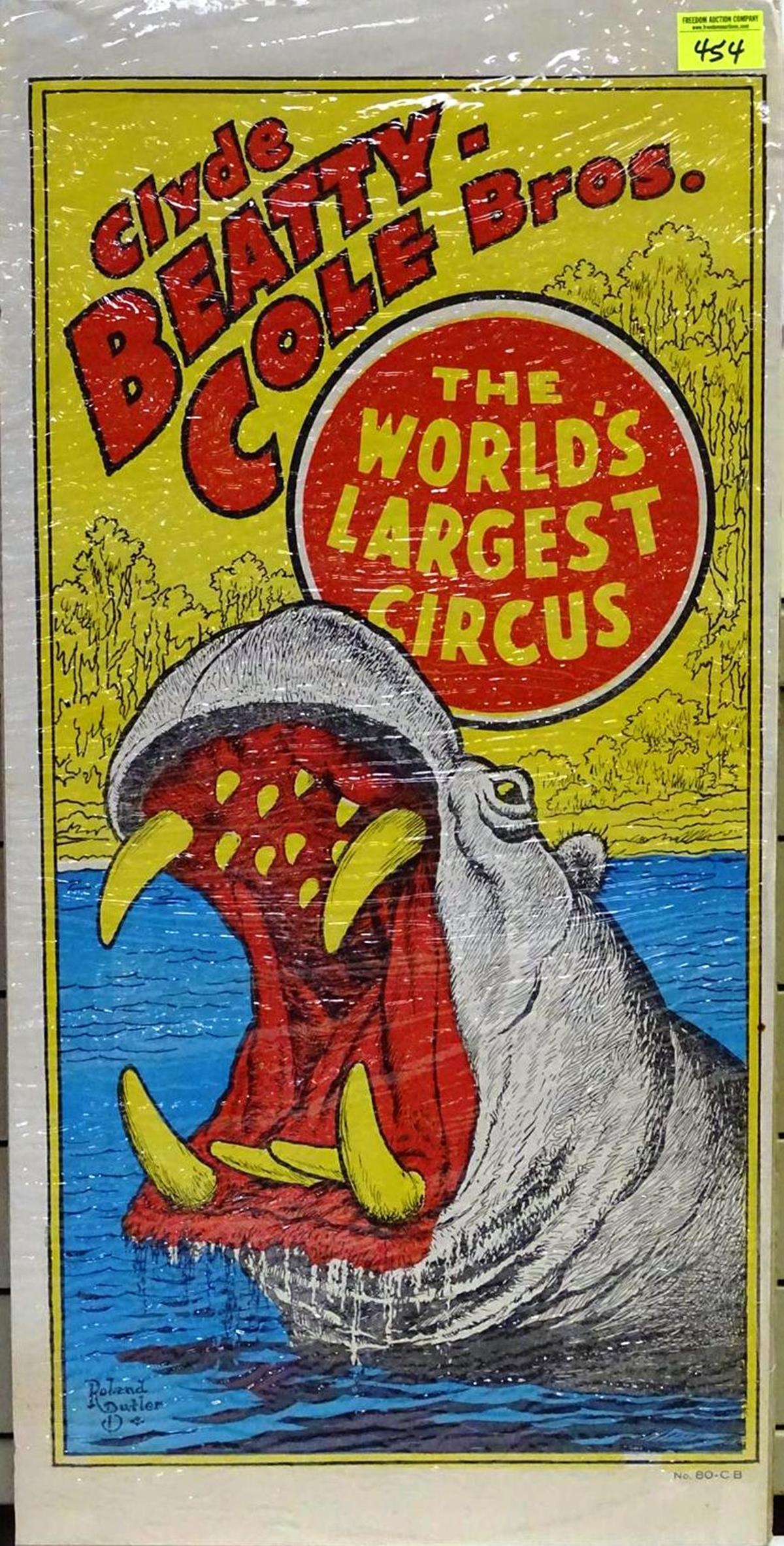 CLYDE BEATTY - COLE BROS. CIRCUS POSTER (1 of 1)