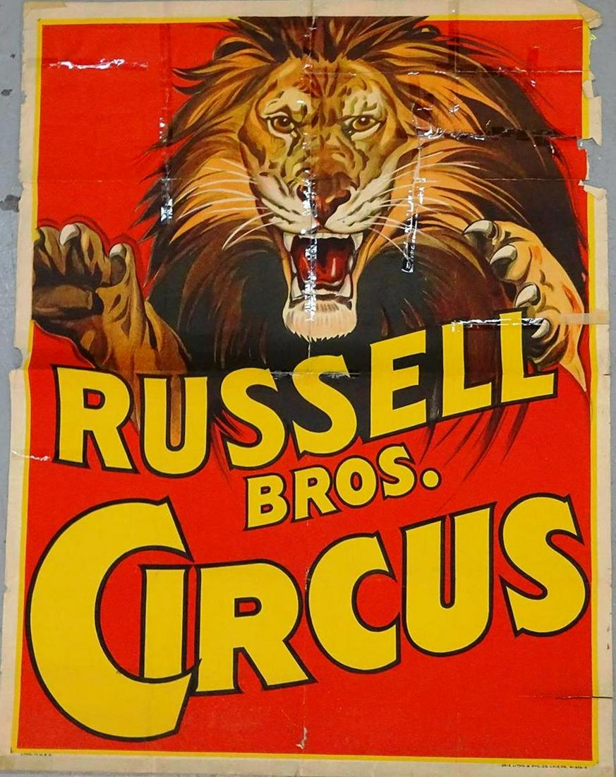RUSSELL BROS. CIRCUS POSTER (1 of 1)