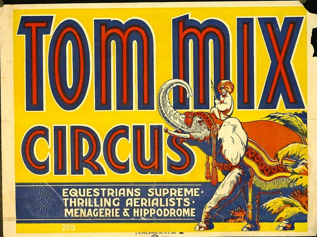 TOM MIX CIRCUS POSTER (1 of 1)