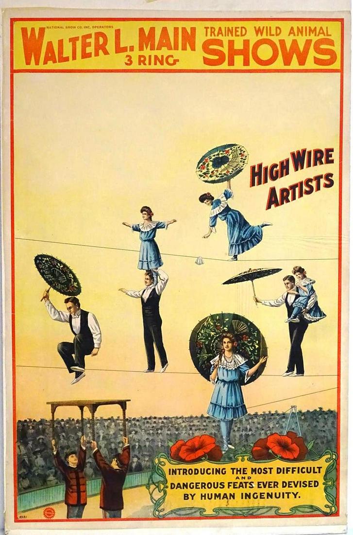 WALTER L. MAIN CIRCUS - HIGH WIRE ARTIST (1 of 1)