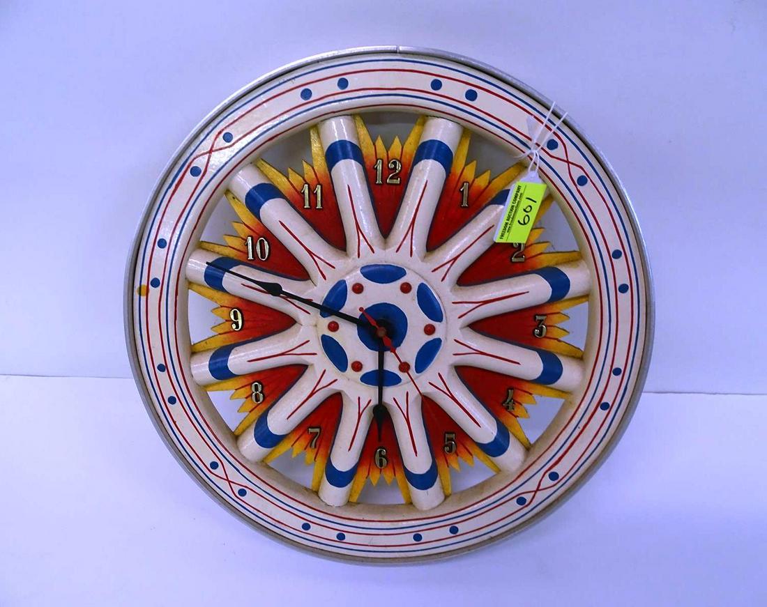 WAGON WHEEL CLOCK (1 of 1)