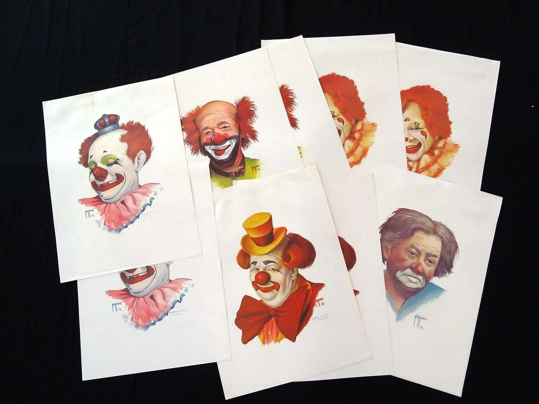 10 JIM HOWLE CLOWN PRINTS (1 of 1)