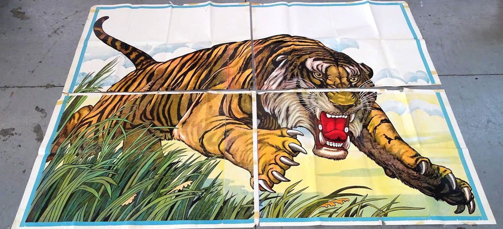 8 SHEET CHARGING TIGER BILLBOARD LITHO (1 of 1)