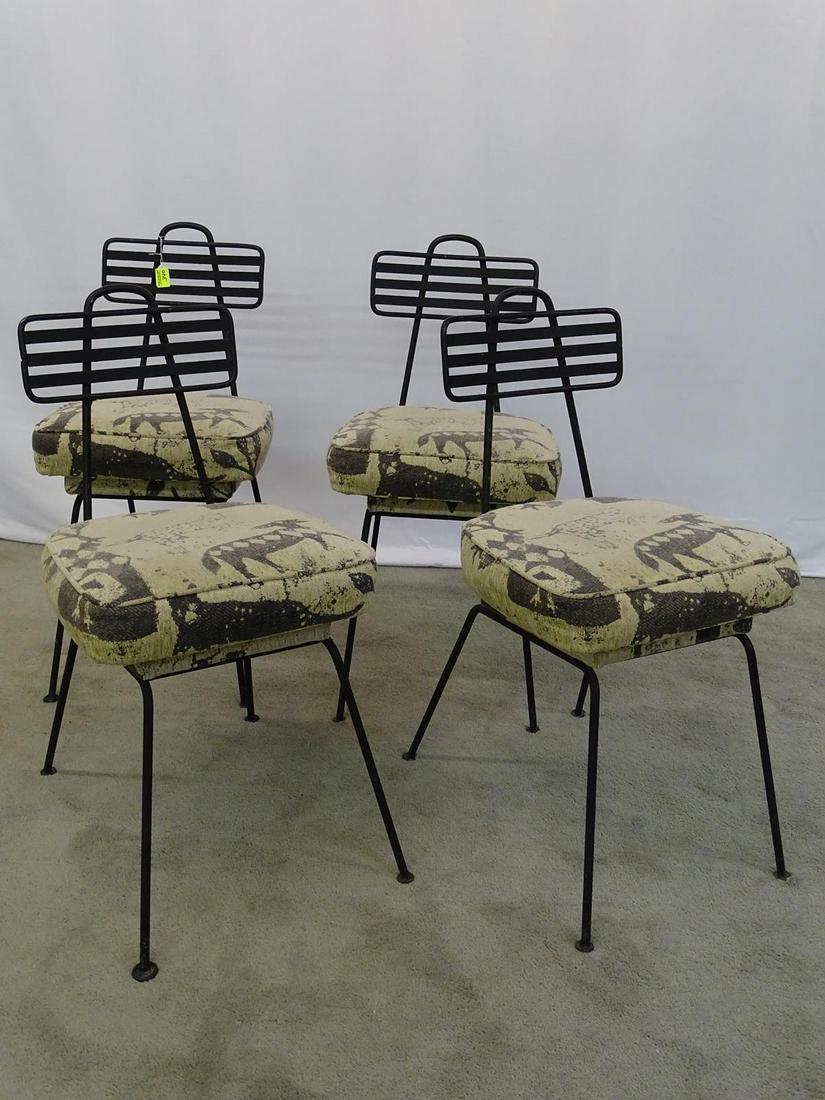4 ARTHUR UMANOFF SCULPTED IRON CHAIRS: SEE TITLE
