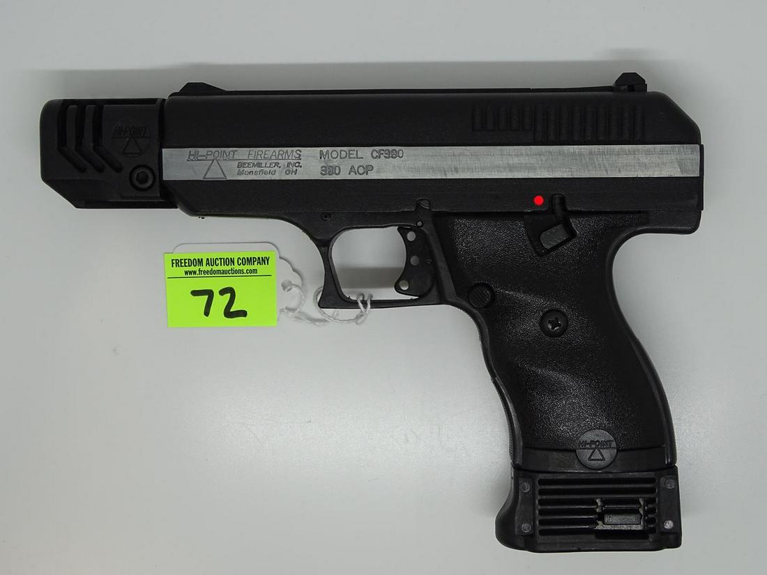 HI-POINT MODEL CF380 SEMI-AUTO: .380 CAL., SERIAL P907894. WITH BOX.