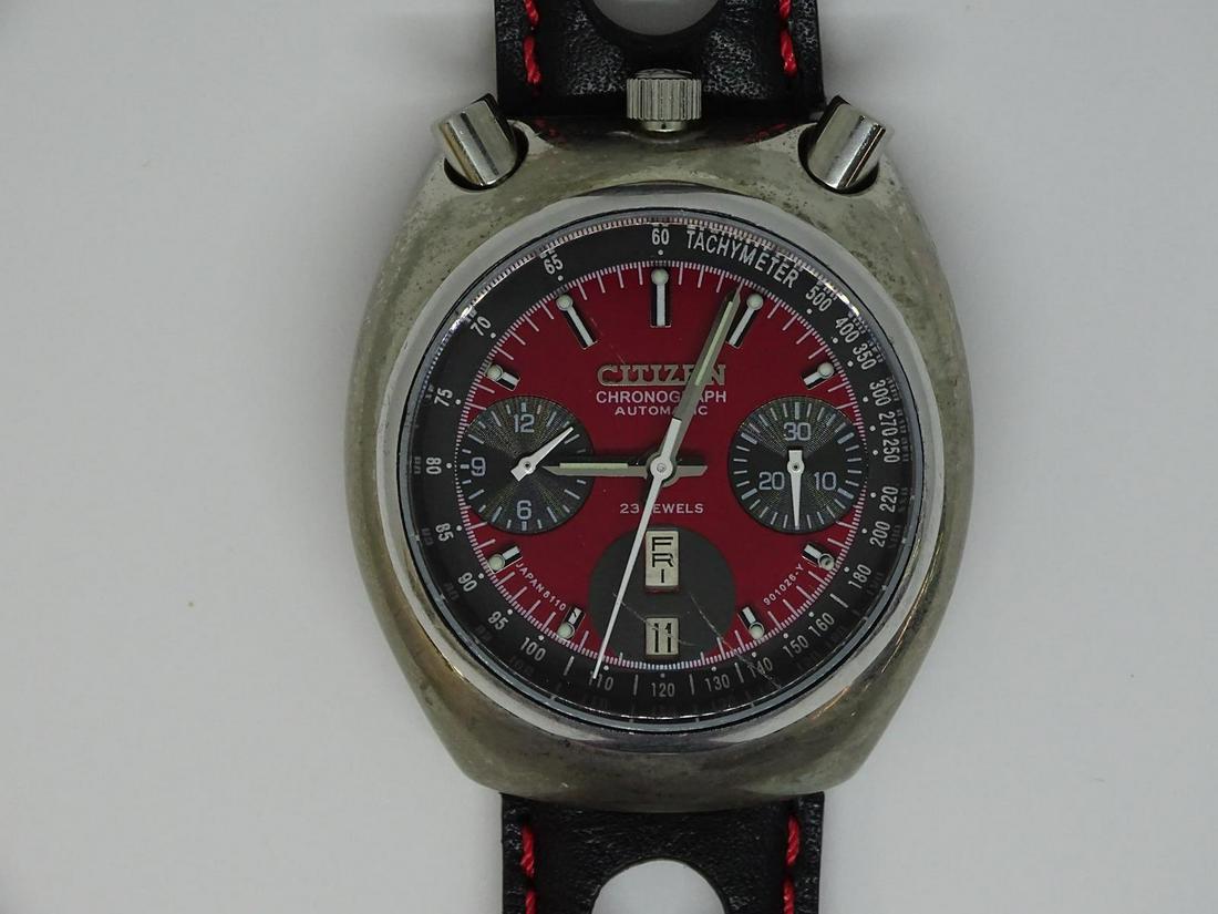 CITIZEN 67-9020 BULLHEAD RED WATCH: AUTOMATIC, 23J, RUNNING