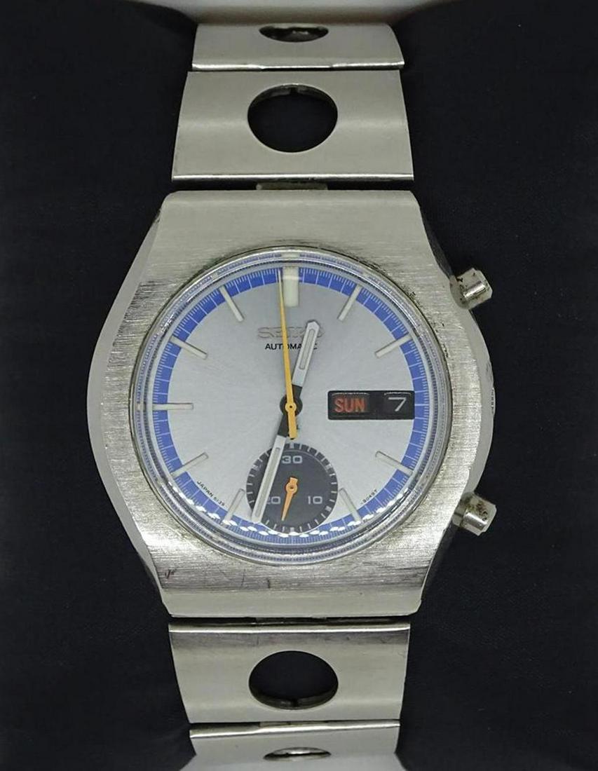 SEIKO 6139-8029 RALLY SS WATCH: NOT RUNNING
