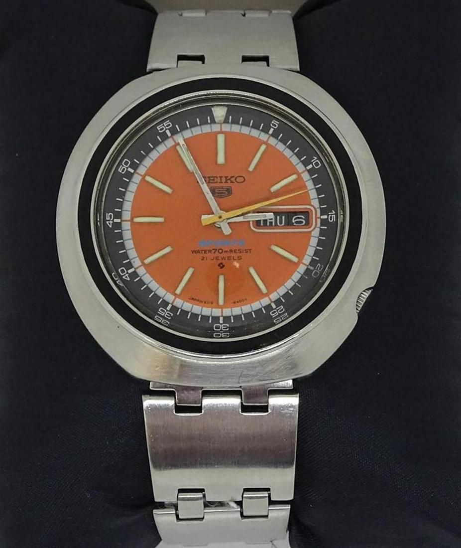 SEIKO 6119-6400 SPORTS 70 WATCH: AUTOMATIC, 21J, RUNNING
