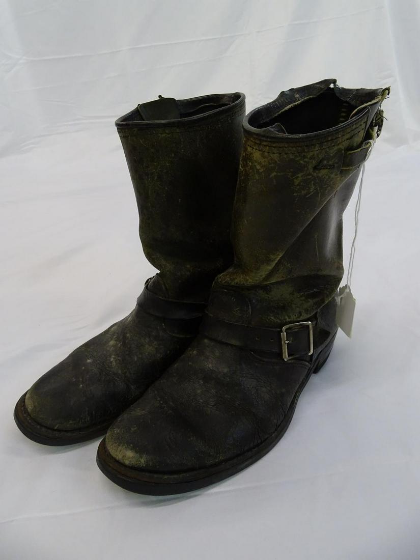 VINTAGE BILTRITE MOTORCYCLE RIDING BOOTS: THESE VINTAGE BOOTS HAVE JUST THE RIGHT AMOUNT OF PATINA HAVING SEEN MANY, MANY MILES OF USE. GOODYEAR, NEO-LITE, OIL PROOF SOLES. APPROX SIZE 9.5.