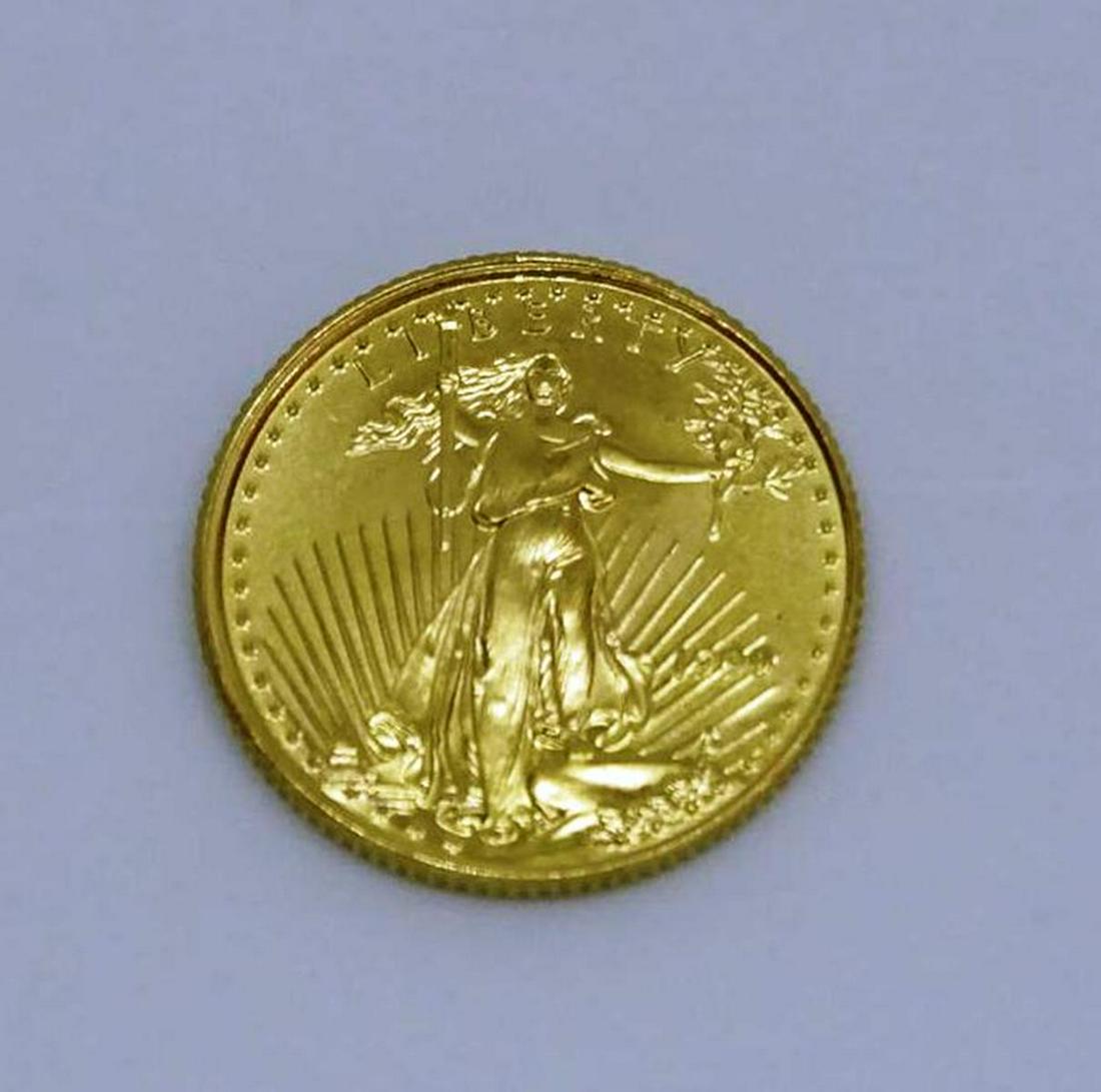 1999 U.S. $5 GOLD EAGLE: 1/10 OUNCE FINE GOLD, UNCIRCULATED