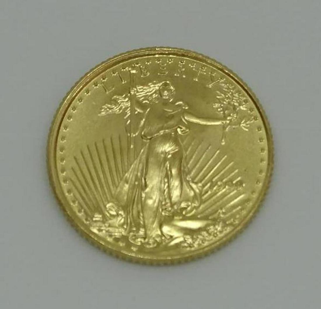 1999 U.S. $5 GOLD EAGLE: 1/10 OUNCE FINE GOLD, UNCIRCULATED