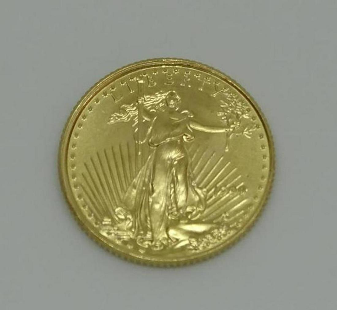 1999 U.S. $5 GOLD EAGLE: 1/10 OUNCE FINE GOLD, UNCIRCULATED