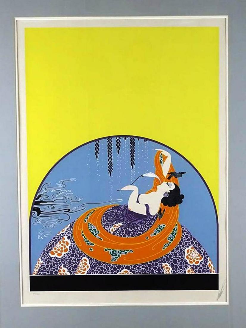 ERTE "AFTER THE RAIN" SERIGRAPH: EDITION OF 300, DATED 1979. SIGNED LOWER RIGHT. 28"X38"