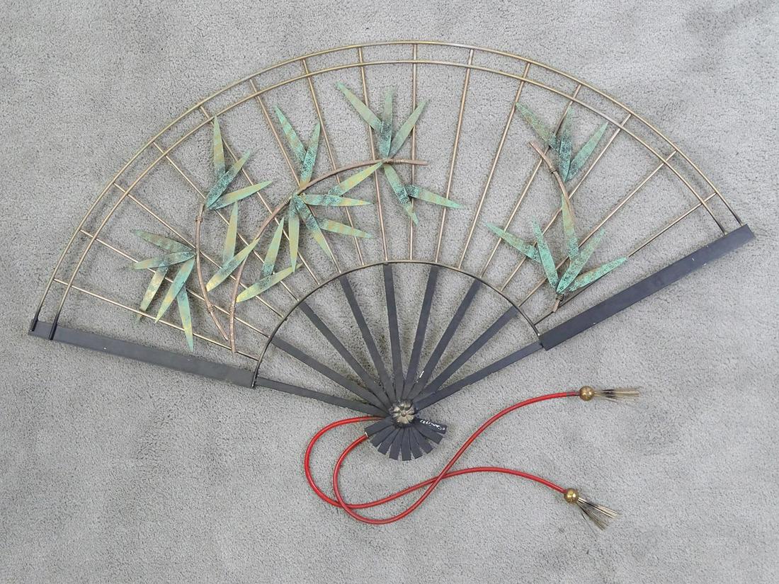 CURTIS JERE METAL WALL ART: SIGNED. 42"X36".