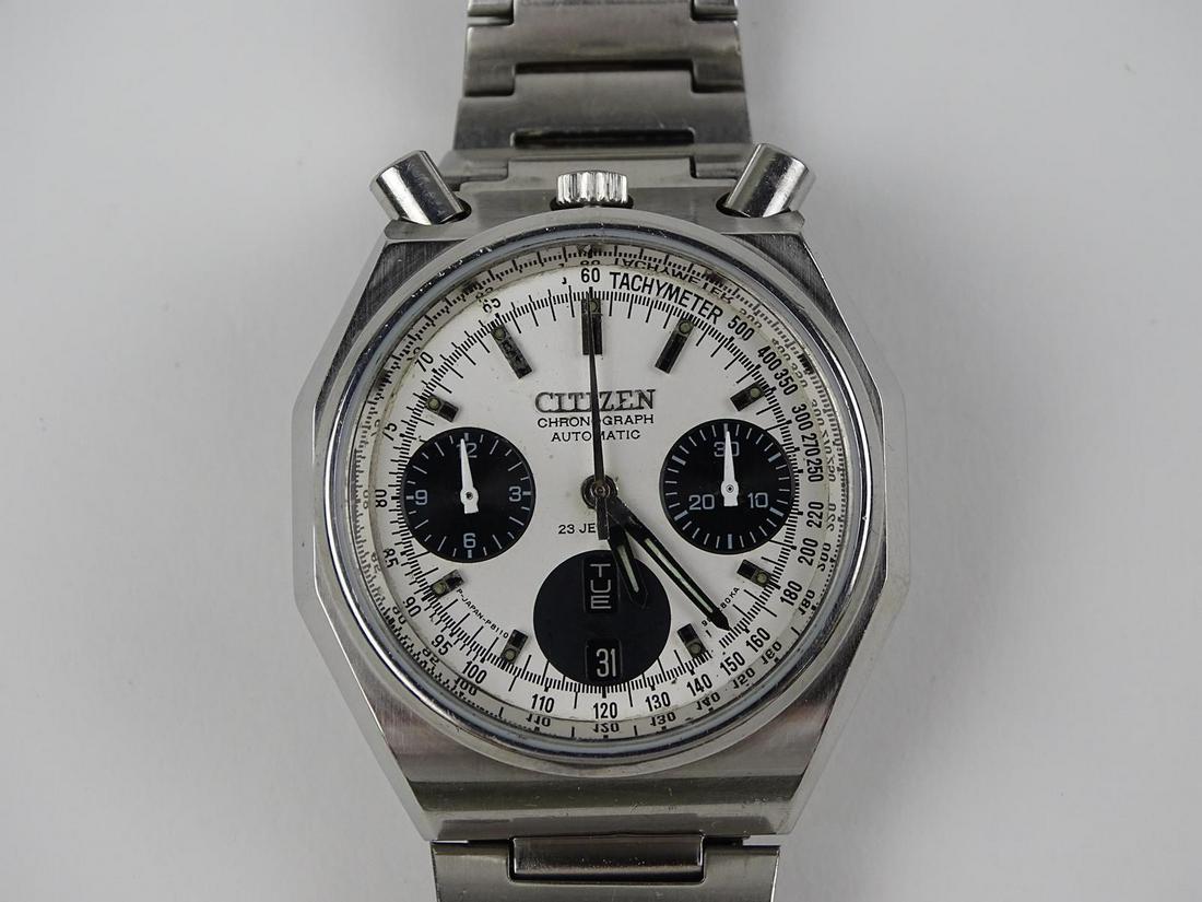 CITIZEN BULLHEAD CHRONOGRAM WRISTWATCH: 67-9119. RUNNING.