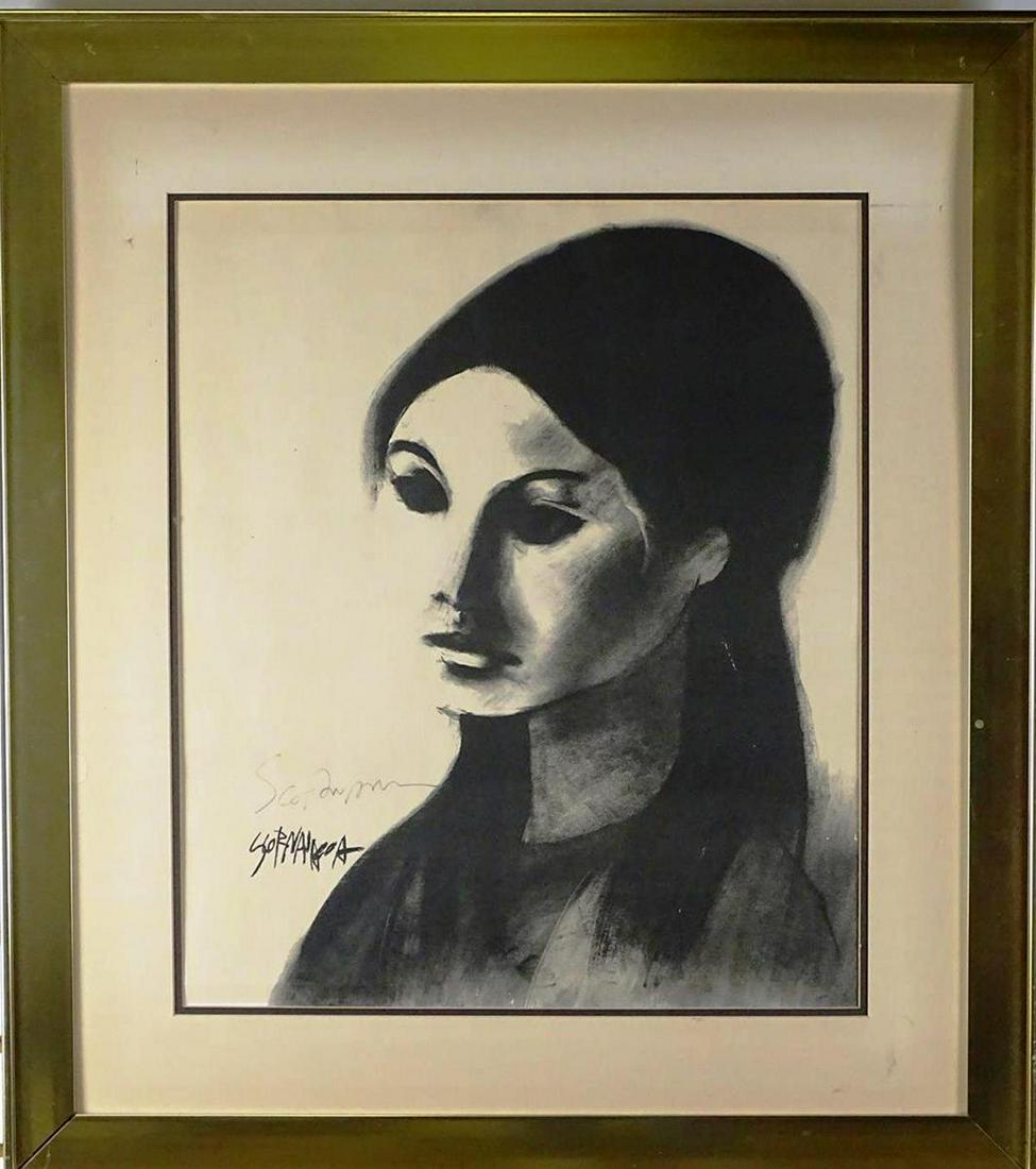 ANTHONY SCORNAVACCA (AMERICAN, 1926-1986) LITHOGRAPH: PENCIL SIGNED. 29"X33"