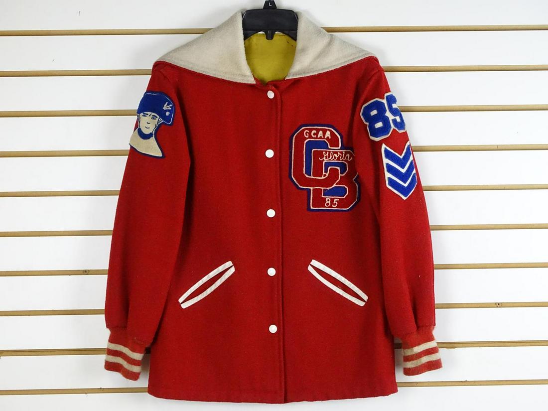 VINTAGE LETTERMAN JACKET, 1980'S: SEE TITLE