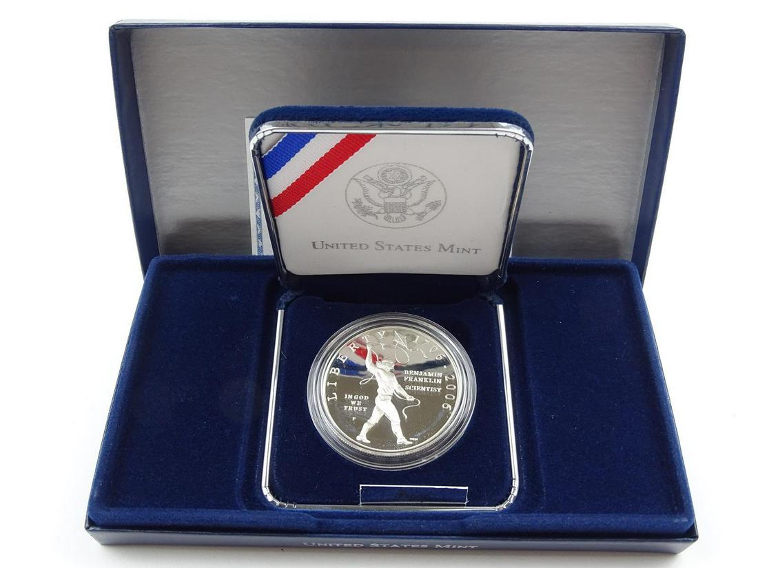 2006 BENJAMIN FRANKLIN SCIENTIST SILVER DOLLAR: PROOF, OGP