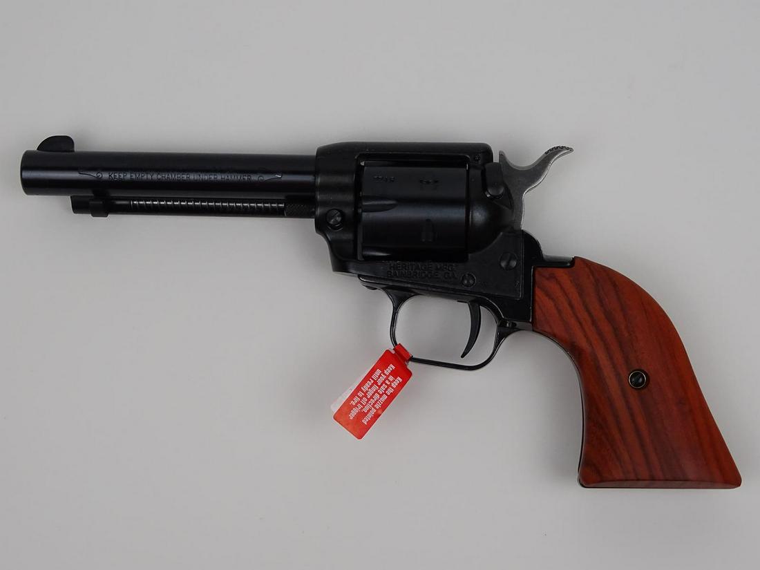 HERITAGE ROUGH RIDER COWBOY PISTOL: NEW IN BOX, WITH PAPERWORK, SINGLE ACTION. SERIAL #1BH075911