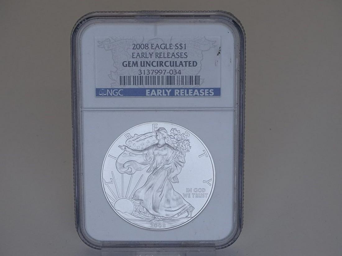 2008 AMERICAN SILVER EAGLE (1 of 2)
