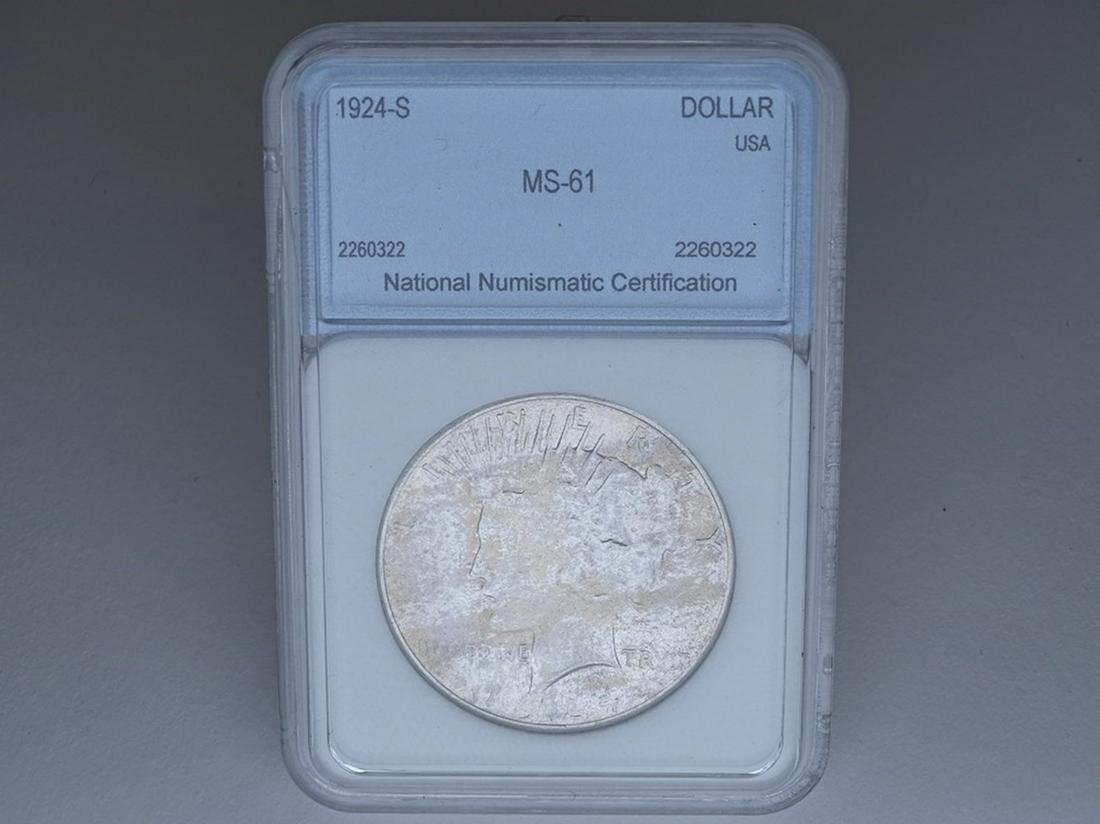 1924-S PEACE SILVER DOLLAR (1 of 2)