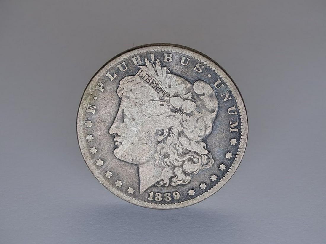 1889-S MORGAN SILVER DOLLAR: BETTER DATE, VG