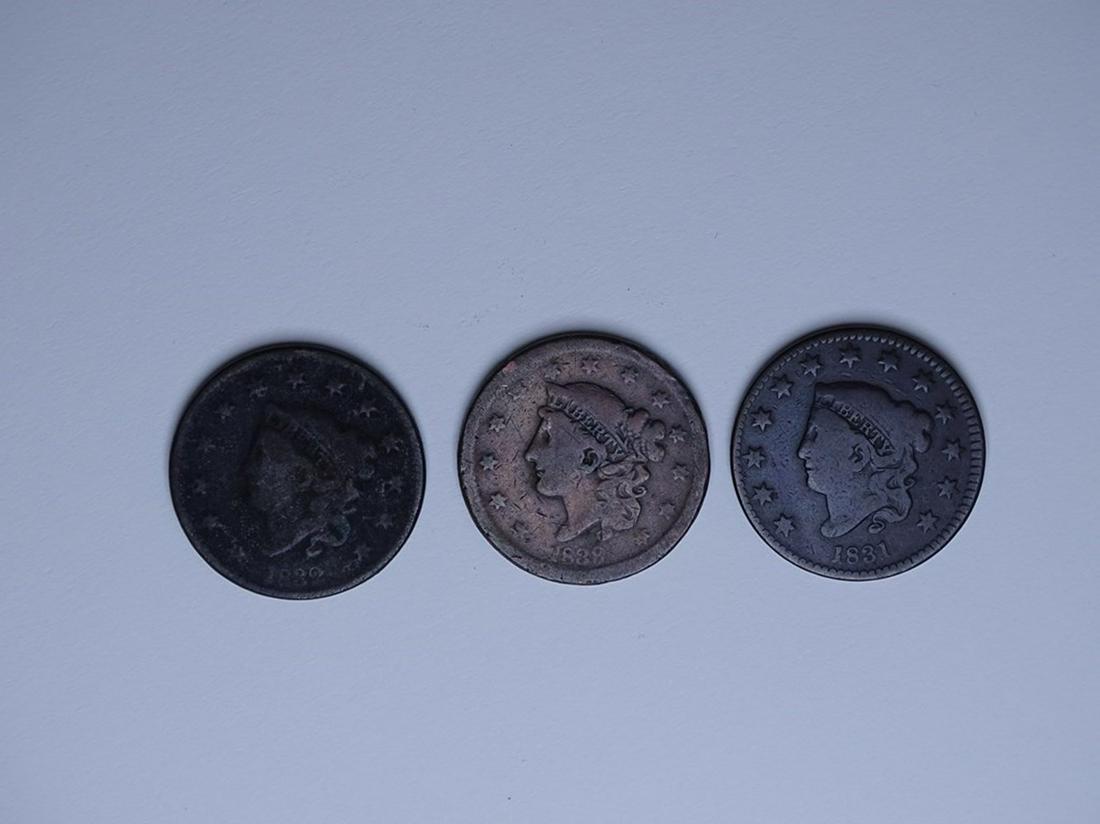 TRIO U.S. LARGE COPPER CENTS (1 of 2)