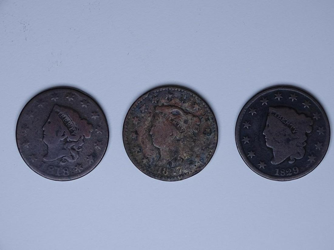 TRIO U.S. LARGE COPPER CENTS (1 of 2)