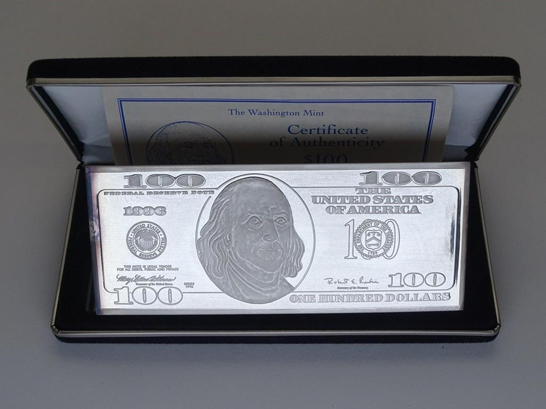 QUARTER POUND SILVER BAR: 4 OUNCES, PROOF