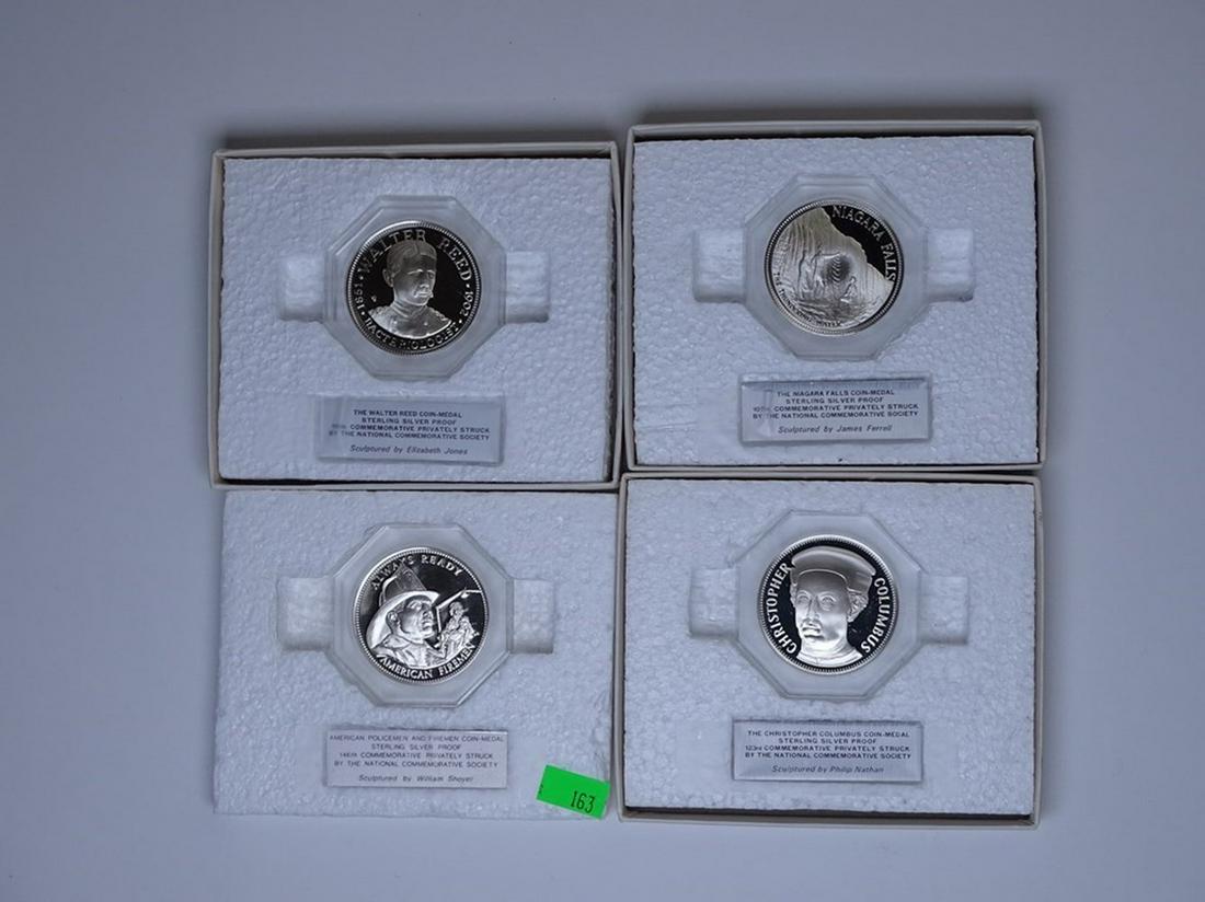 4 STERLING SILVER PROOF MEDALS (1 of 1)