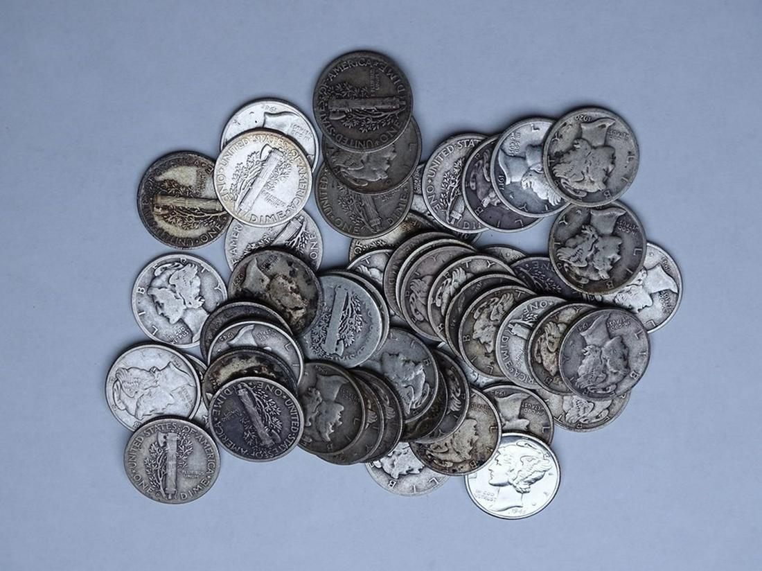 ROLL OF U.S. MERCURY DIMES (1 of 1)
