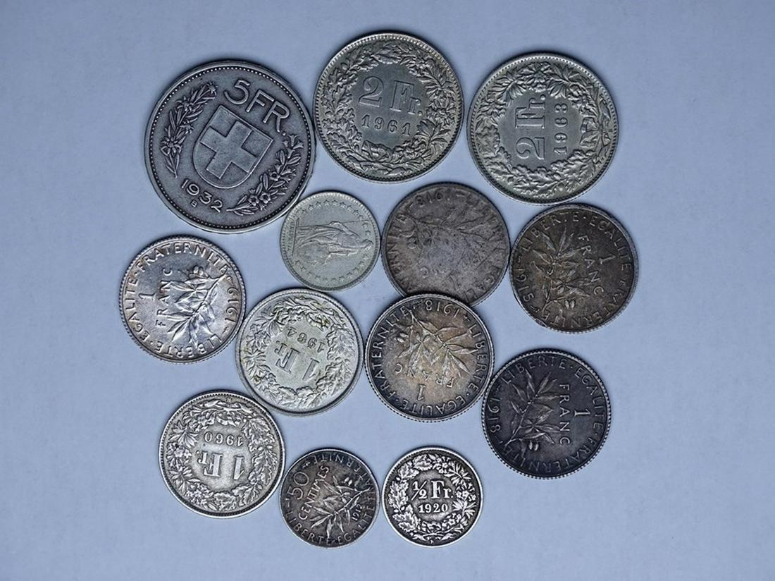 LOT OF .835 FOREIGN SILVER COINAGE (1 of 1)