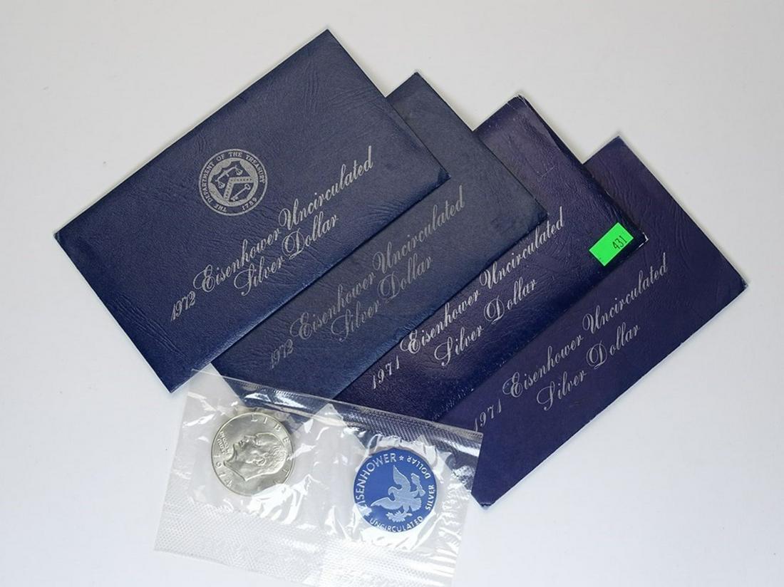 LOT OF 5 - BLUE IKE SILVER DOLLARS (1 of 1)