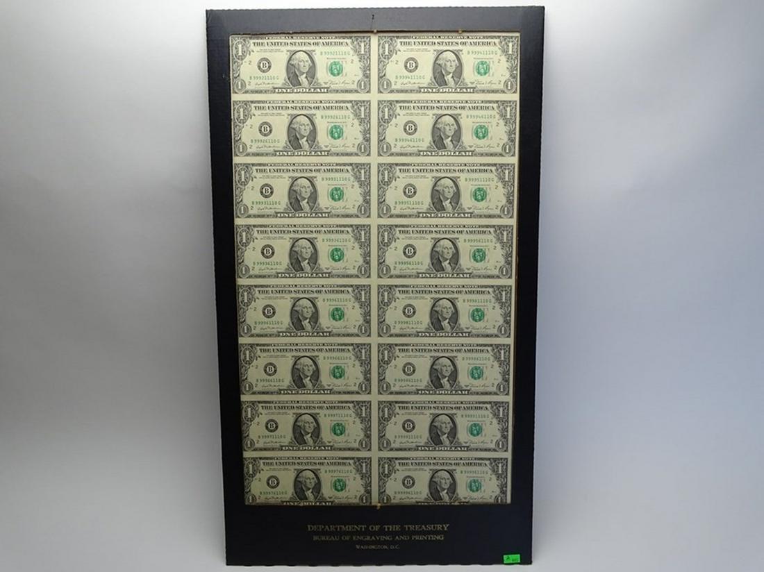 1981 U.S. $1 UNCUT SHEET (1 of 1)