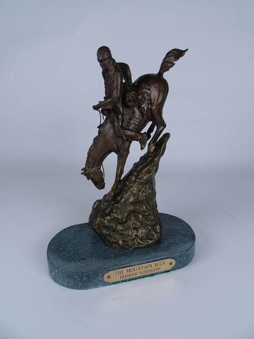 AFTER FREDERIC REMINGTON "THE MOUNTAIN MAN" BRONZE: 11"H