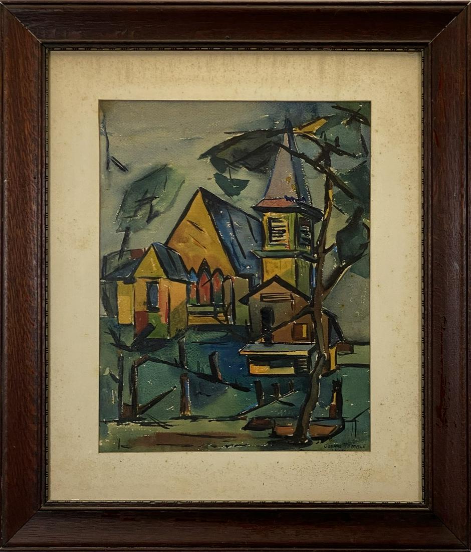 JEANNE TRIMBLE GARRISON WATERCOLOR: 25"X29"