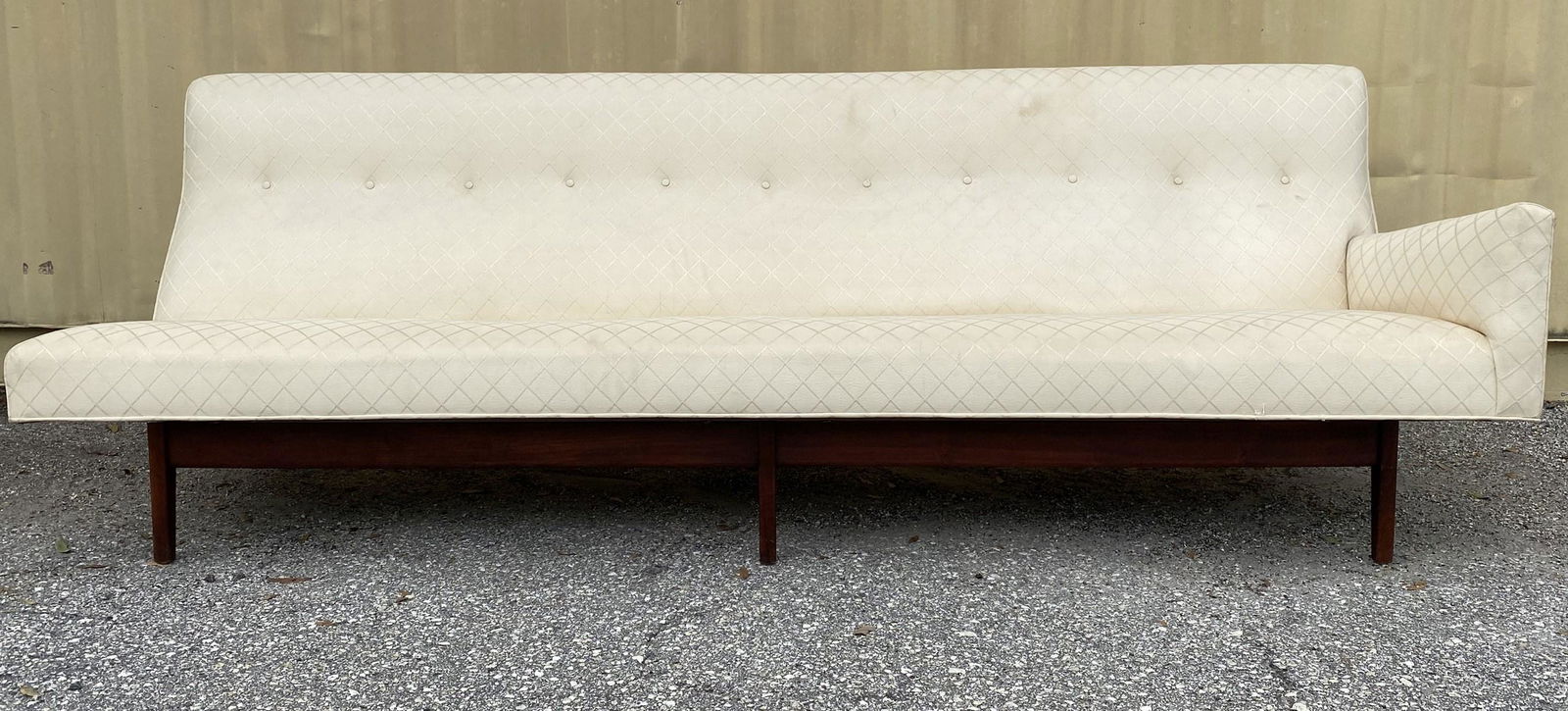 LARGE JENS RISOM SOFA: ORIGINAL UPHOLSTERY, MINOR WEAR, STAINS