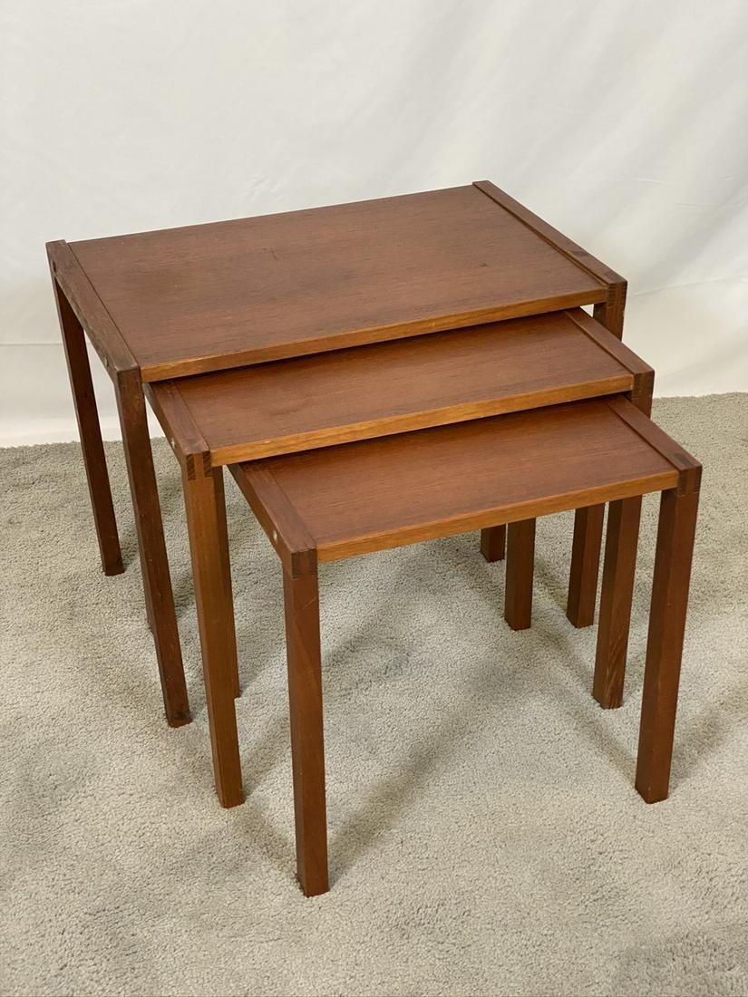 DANISH TEAK NEST OF TABLES: SEE TITLE