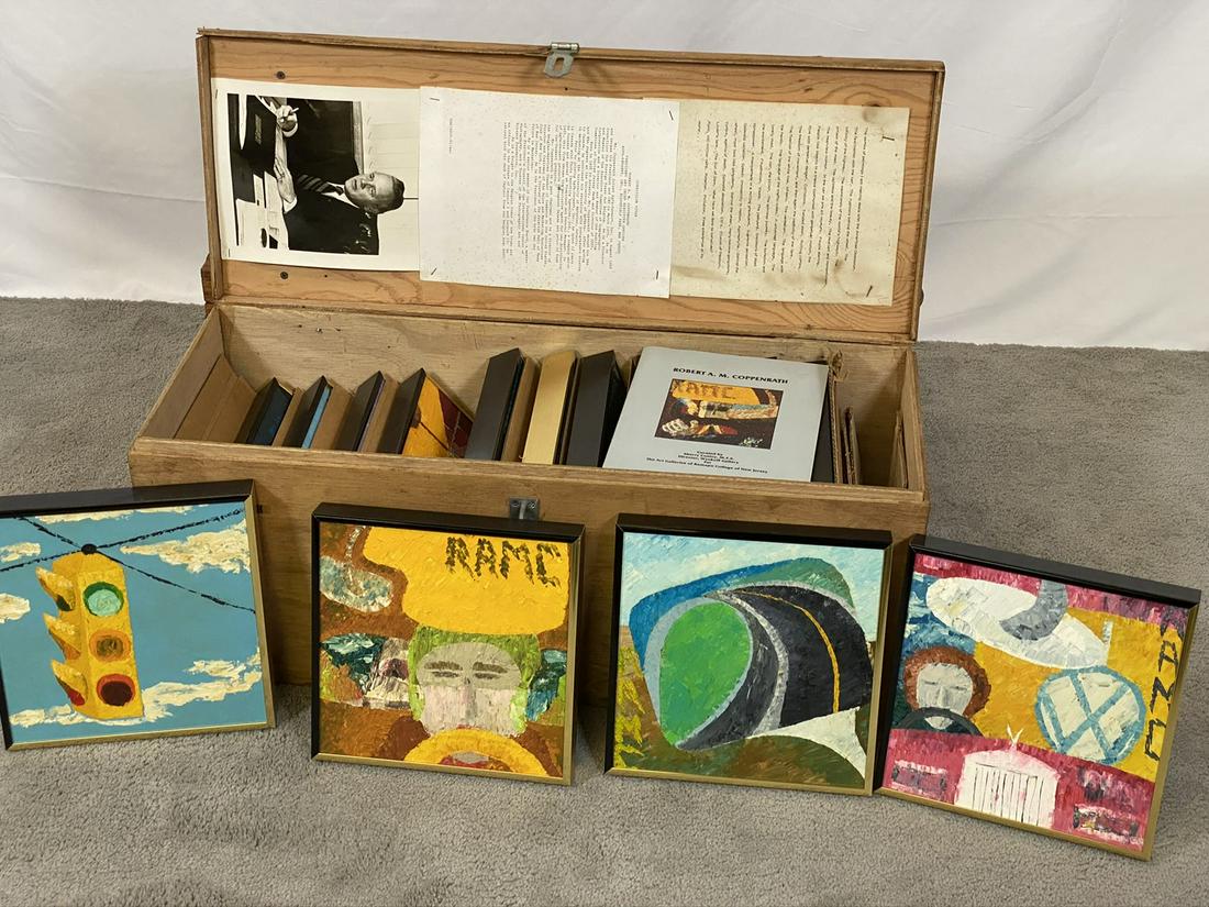 ROBERT A.M. COPPENRATH ART COLLECTION: ROBERT A.M. COPPENRATH (BELGIUM, 20TH C.) ART SERIES CONTAINING 16 UNITS, 12"X12" WITH STORAGE BOX AND LITERATURE.