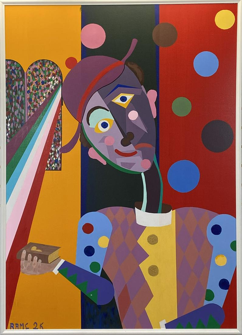 ROBERT A.M. COPPENRATH "NICCOLO MACHIAVELLI IN: ROBERT A.M. COPPENRATH (BELGIUM, 20TH C.) OIL ON CANVAS. 34"X48"